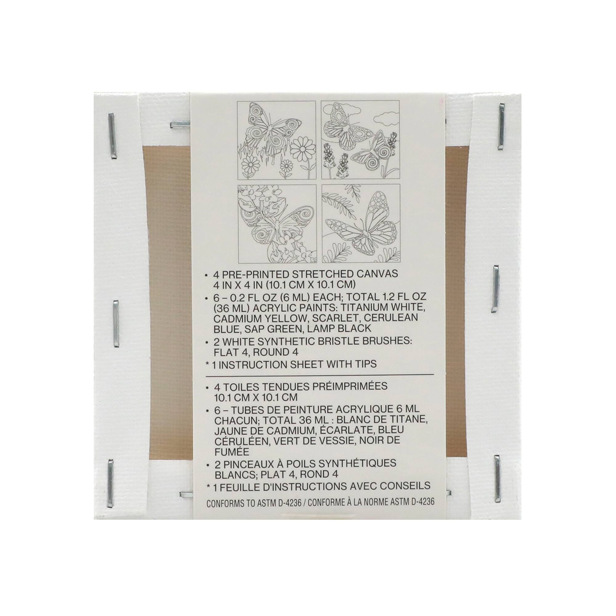 Butterflies Mini Canvas Painting Kit by Craft Smart®